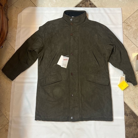 SALE 1/2 OFF Overcoat Top Coat Virgin Wool Cashmere‎ Blend ERES NWT 44R Chestnut - Picture 6 of 16